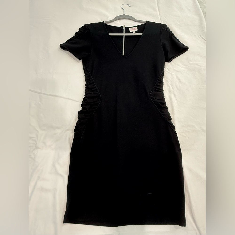 Parker Black Mini Dress with V-Neck
